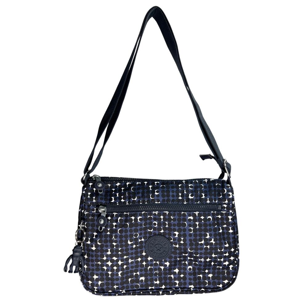 Kipling HB6492 Callie Crossbody Shoulder Bag Purse Nylon ,Blue and White,